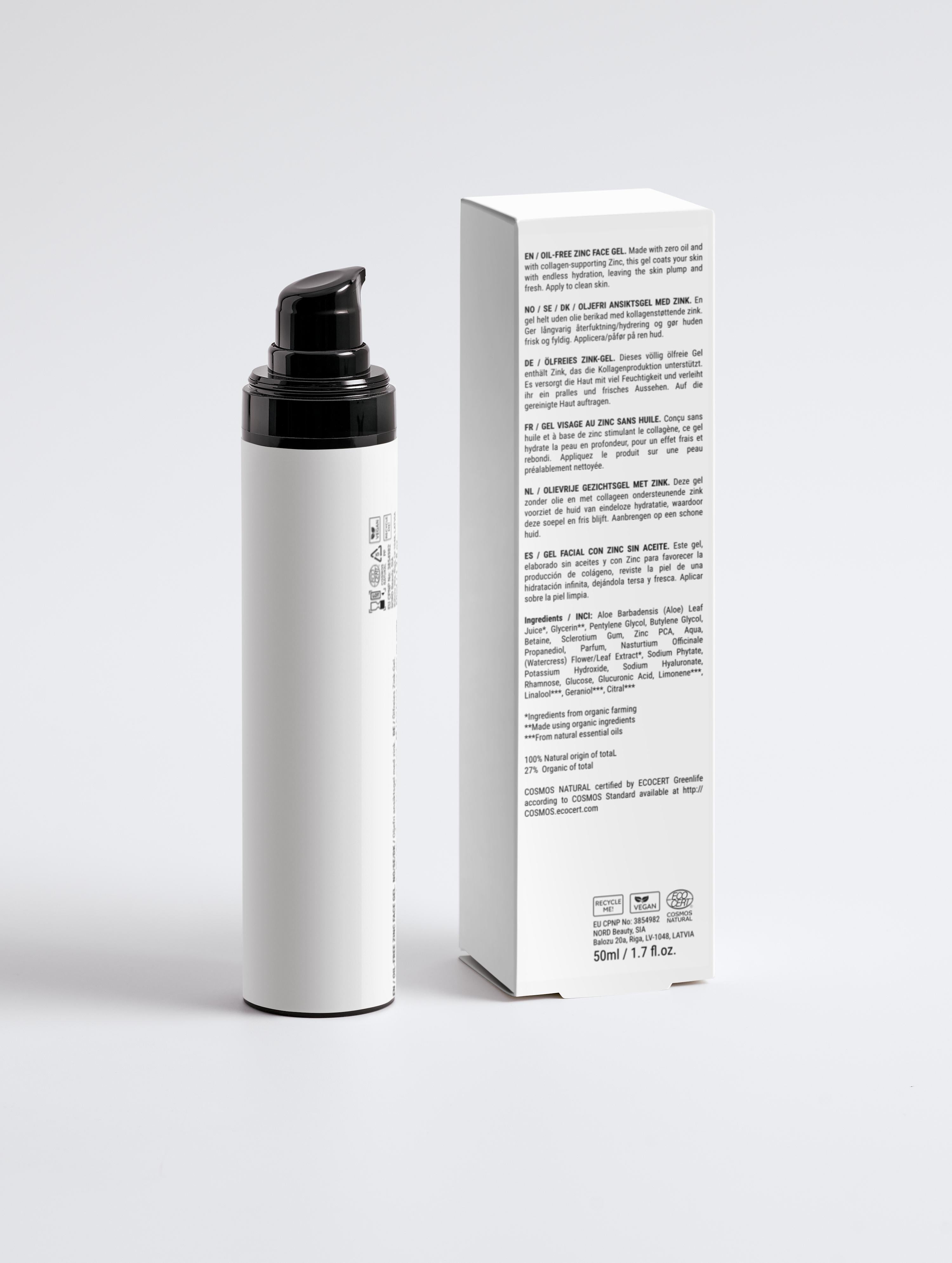 Zinc Face Gel for Men, Oil-Free